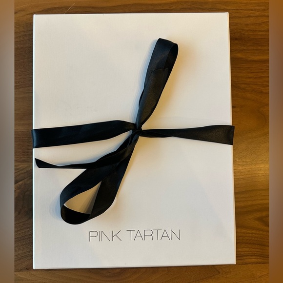 Pink Tartan Rabbit Fur Slides women's size 11 New in box - Picture 2 of 4